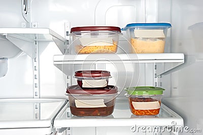 Leftovers in tupperware Stock Photo