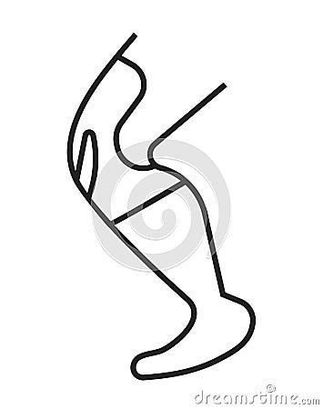 Leg brace icon are shown. Orthopaedic rehabilitation icon vector Vector Illustration