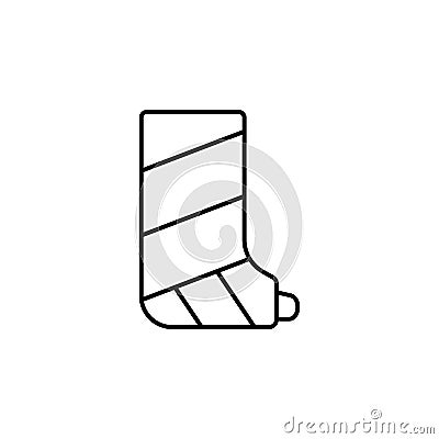 leg, break, bone, gypsum icon. Simple thin line, outline of Bone injury icons for UI and UX, website or mobile application Stock Photo
