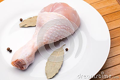 leg of a chicken Stock Photo