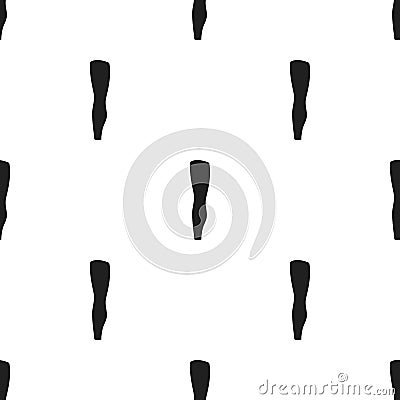 Leg icon in black style isolated on white background. Part of body pattern Vector Illustration