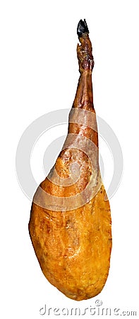 Leg of spanish serrano ham Stock Photo