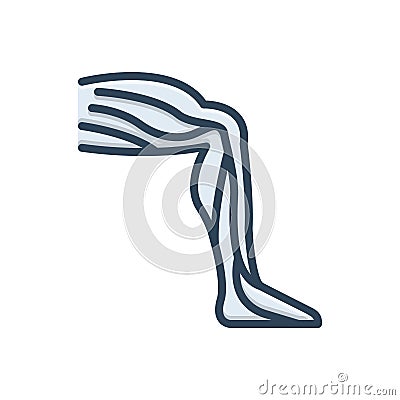 Color illustration icon for Leg Veins, varicose and artery Cartoon Illustration