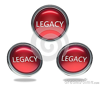 Legacy glass button Stock Photo
