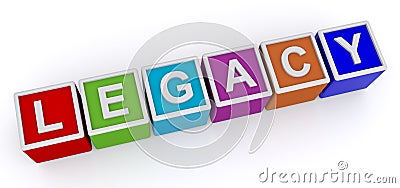 Legacy word block Stock Photo