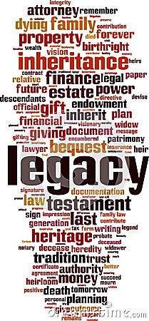 Legacy word cloud Vector Illustration