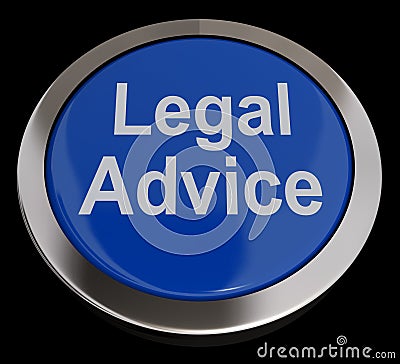 Legal Advice Button In Blue Stock Photo