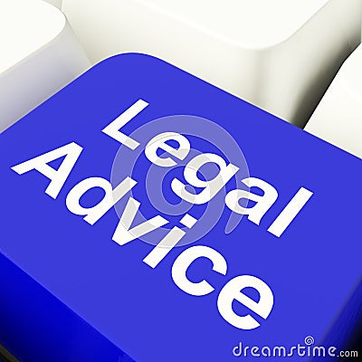 Legal Advice Computer Key Stock Photo