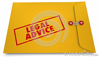 Legal Advice Lawyer Attorney Information Envelope 3d Illustration Stock Photo