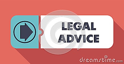 Legal Advice on Scarlet in Flat Design. Stock Photo