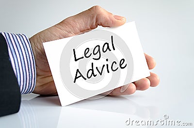 Legal advice text concept Stock Photo