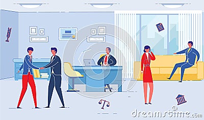 Legal Assistance and Attorney Consultation Agency. Vector Illustration