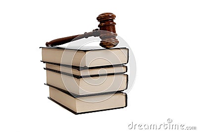 Legal books and Gavel Stock Photo