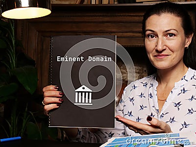 Legal concept about Eminent Domain with phrase on the sheet Stock Photo