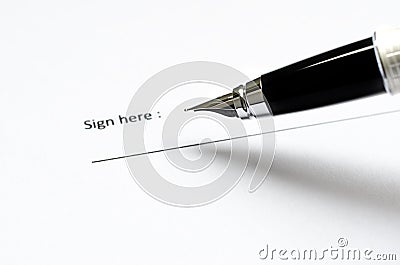 Legal document ready to sign Stock Photo