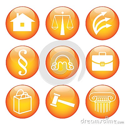 Legal Icon Set Vector Illustration