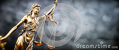 Legal and law concept statue of Lady Justice with scales of justice Stock Photo