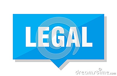 Legal price tag Vector Illustration