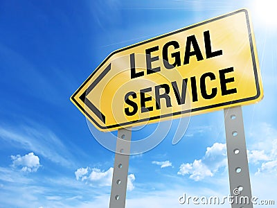 Legal service sign Stock Photo