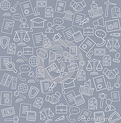 Legal services, background, gray. Vector Illustration