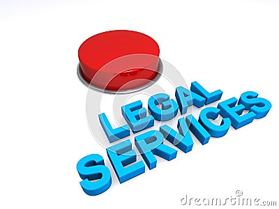 Legal services button on white Stock Photo