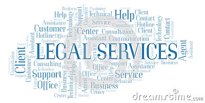 Legal Services word cloud. Stock Photo