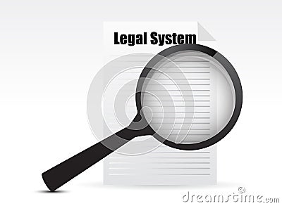 Legal system review concept Cartoon Illustration