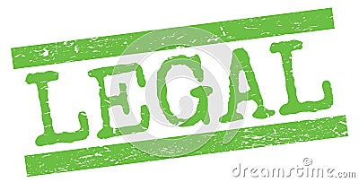 LEGAL text on green lines stamp sign Stock Photo