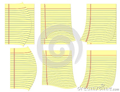 Legal yellow pages with curl at corners.. Stock Photo