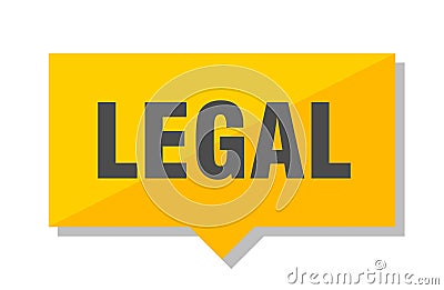 Legal price tag Vector Illustration