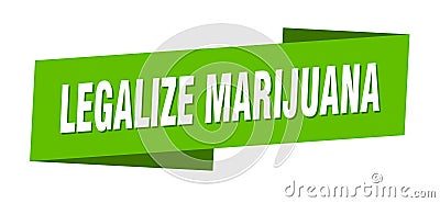 legalize marijuana banner template. legalize marijuana ribbon label. Vector Illustration