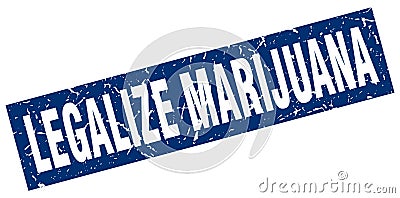 legalize marijuana stamp Vector Illustration