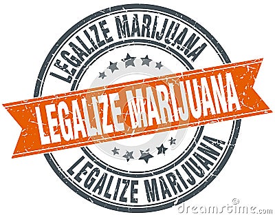 legalize marijuana stamp Vector Illustration