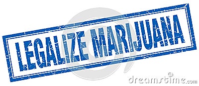 legalize marijuana stamp Vector Illustration