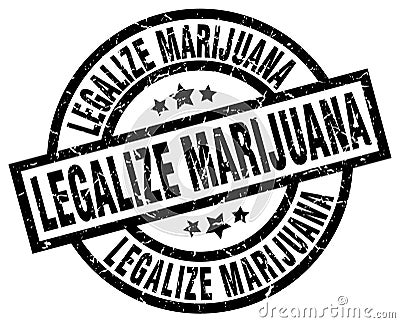legalize marijuana stamp Vector Illustration