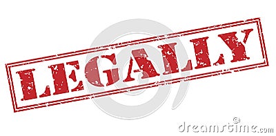 Legally red stamp Stock Photo