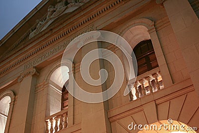 the Legco Building, corride at night, hk 18 sept 2004 Editorial Stock Photo