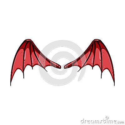 legend wings dragon cartoon vector illustration Vector Illustration