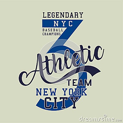 Legendary baseball champions athletic Vector Illustration