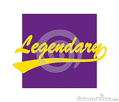 Legendary Caligraphy Design Vector Illustration