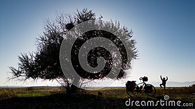 Legendary lifestyle, cycling life and the beauties of travel Stock Photo