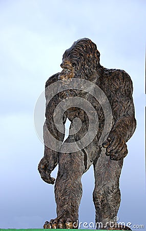 Legendary Sasquatch, Qualicum Beach, BC Stock Photo