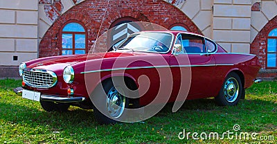 Legendary Swedish sports car Volvo P1800 on Festival of Retro Te Editorial Stock Photo