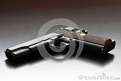 Legendary US .45 caliber handgun. Stock Photo