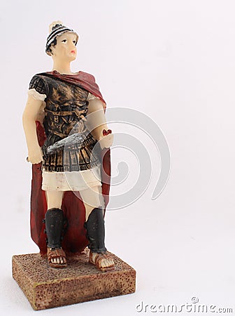 Soldier or Roman legionary in miniature Stock Photo