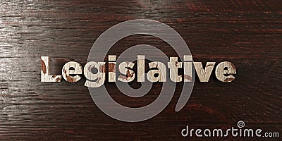 Legislative - grungy wooden headline on Maple - 3D rendered royalty free stock image Stock Photo