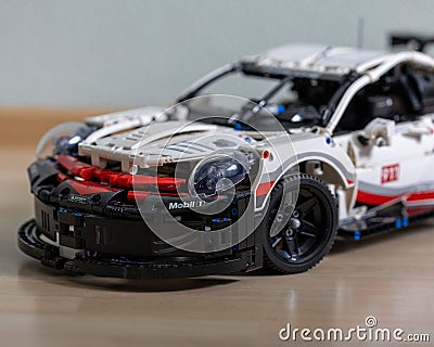 a lego car that is made like a racing race car Editorial Stock Photo