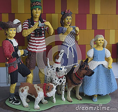 Lego Characters and animals - Goofy Movie - Disney Editorial Stock Photo