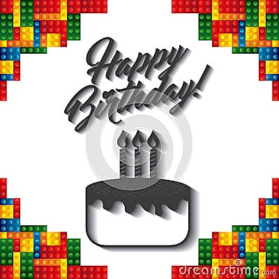 Download Lego Frame Icon. Happy Birthday Design. Vector Graphic ...
