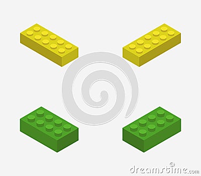 Lego icon illustrated in vector on white background Stock Photo